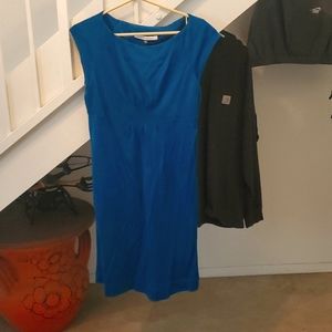 Teal cap sleeve dress